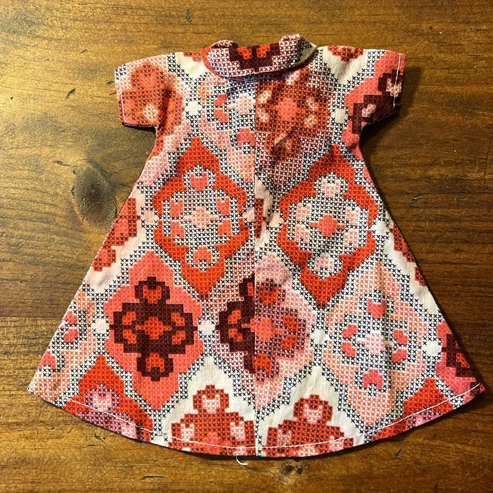 Vintage Barbie geometric pattern dress